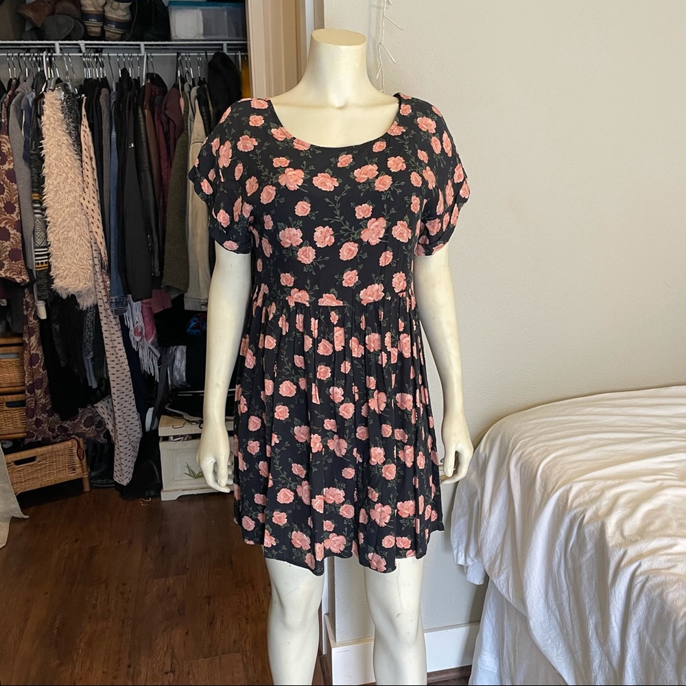 Floral black sundress